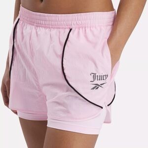 Reebok X Juicy Couture Track Shorts In Pink Sz Large